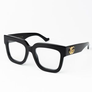 NEW Gucci GG1549O 001 Black Grey Square Women Eyeglasses